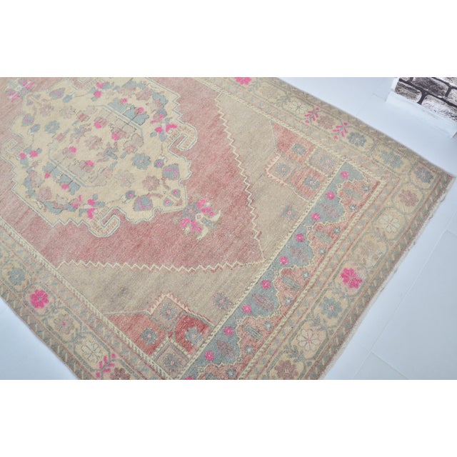 1950s Oushak Floor Carpet For Sale - Image 4 of 9
