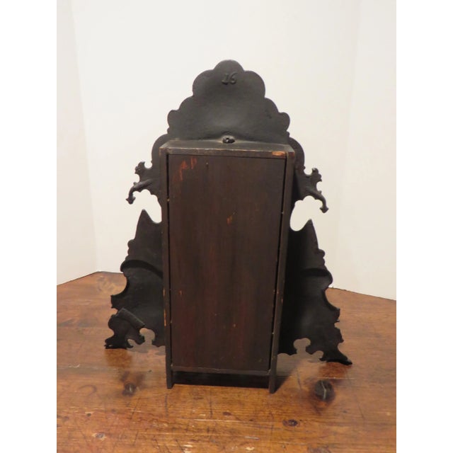 Antique 1850's Cast Iron Mantel Clock For Sale - Image 9 of 10