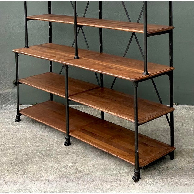 Vintage French Plank Wood Etagere For Sale - Image 12 of 12