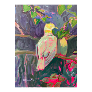 Lovely Dove- Fruit Dove Original Painting on Board by Julie Magardino