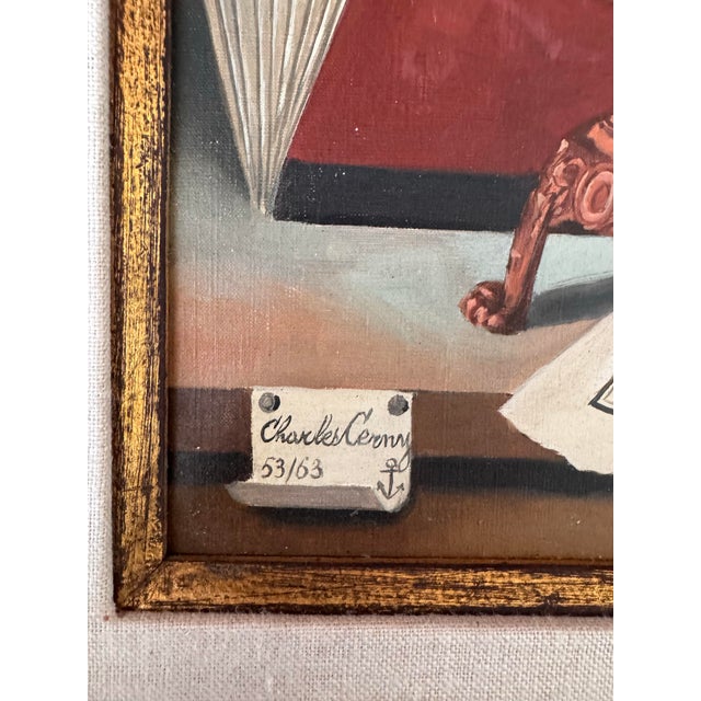 1960s Charles Cerny (1892-1965) Grand Nautical Still Life Oil Painting - Framed For Sale - Image 4 of 12