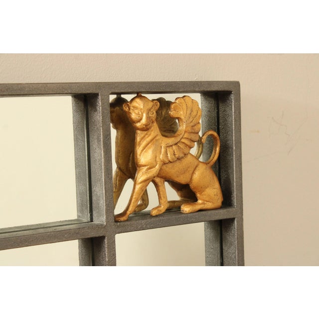 Late 20th Century Neoclassical Revival Style Steel Frame Wall Mirror For Sale In Philadelphia - Image 6 of 13