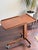 1970s Scandinavian Modern Danish Modern Rosewood Rolling Tray Table Adjustable MCM Laptop Side Table For Sale - Image 4 of 10