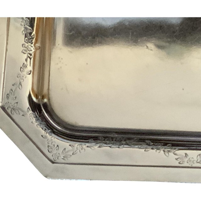 Traditional Antique Masonic Silver-Plated Sandwich Tray Chesapeake Consistory No.1 m.r.s. C. 1890–1920 For Sale - Image 3 of 5