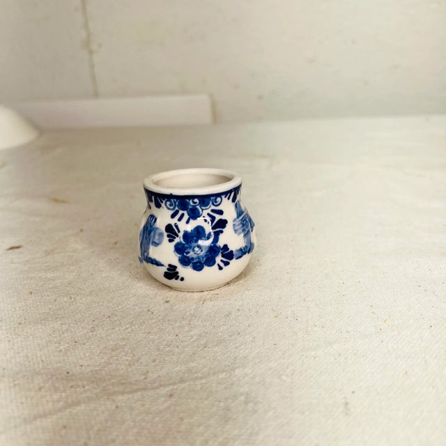 Figurative Delft Blue Toothpick Holder For Sale - Image 3 of 6
