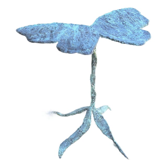 Hand Crafted Bronze Butterfly Drink Table For Sale