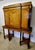 magnificent cabinet on stand, early 19th century French, detailed marquetry on every panel, ornate ormolu on every edge...