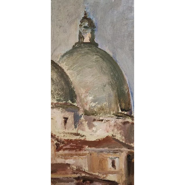 Bruno Martini, Basilique Santa Maria della Salute, Venezia, Oil on Cardboard, Framed For Sale - Image 5 of 11