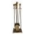 Vintage Italian Brass Fireplace Tool Set For Sale