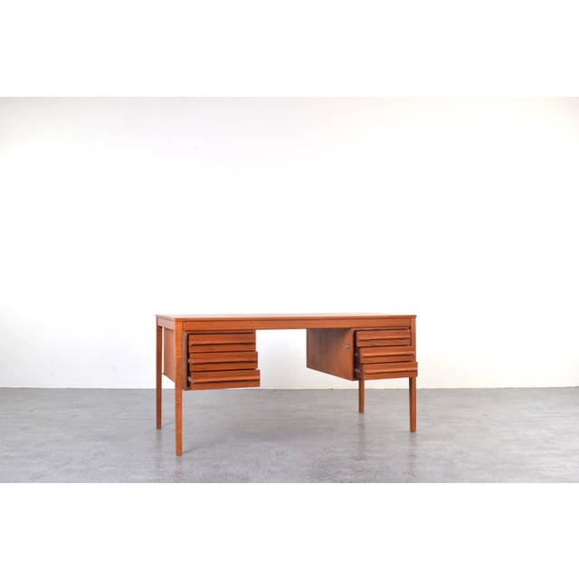 Bruksbo Mid-Century Teak Executive Desk by Torbjørn Afdal for Bruksbo, 1960s For Sale - Image 4 of 18