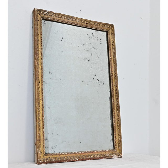 Early 18th Century French 18th Century Petite Gilt Mirror with Original Glass For Sale - Image 5 of 10