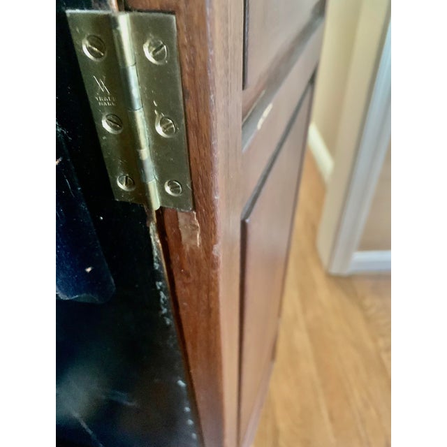 1960s Mid-Century Hand-Carved Asian Flip Top Bar Cabinet For Sale - Image 11 of 12