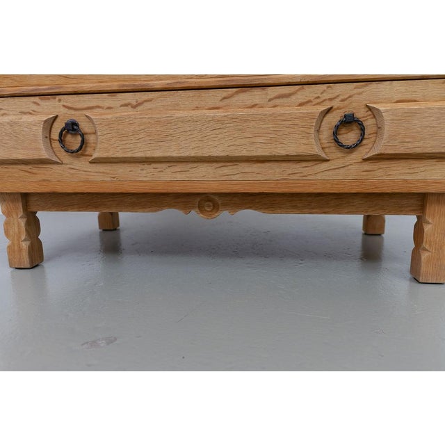 Danish Brutalist Oak Dresser in the style of Kjærnulf, 1960s For Sale - Image 9 of 18