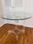 Vintage Round Glass Dining Table Attributed to Charles Hollis Jones This table is unsigned, but easily identifiable with...
