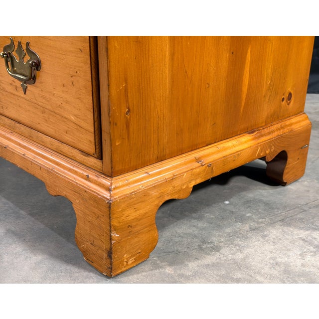 Vintage Solid Pine Tall Chest of Drawers by Pine Shop Originals c.1950s For Sale - Image 11 of 13