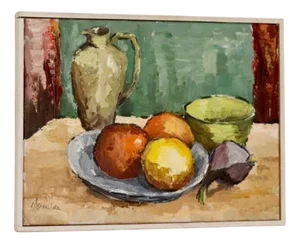 K. Osterlind, Still Life with Fruit, 1960s, Oil on Canvas, Framed