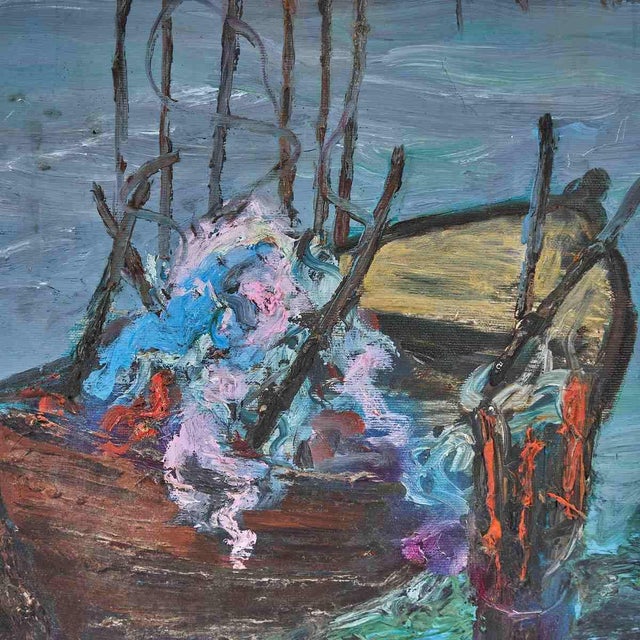 Giovanni Lovetti, Maritime, 2000s, Oil on Canvas For Sale - Image 4 of 6
