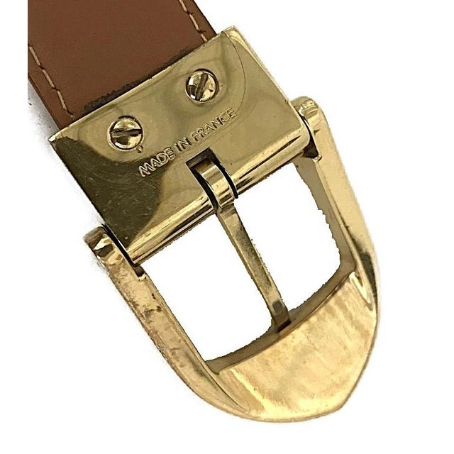 Louis Vuitton 1990s Louis Vuitton Epi Ceinture Brown Leather Belt (27"-30") For Sale - Image 4 of 11