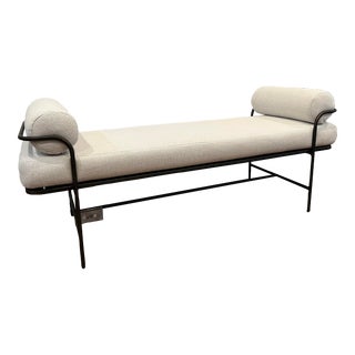 Contemporary Upholstered Belvedere Bench For Sale