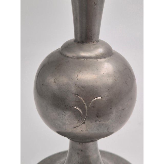 Vintage Table Lamp in Pewter with Decor by Celestine Andersson, 1930 For Sale - Image 3 of 10