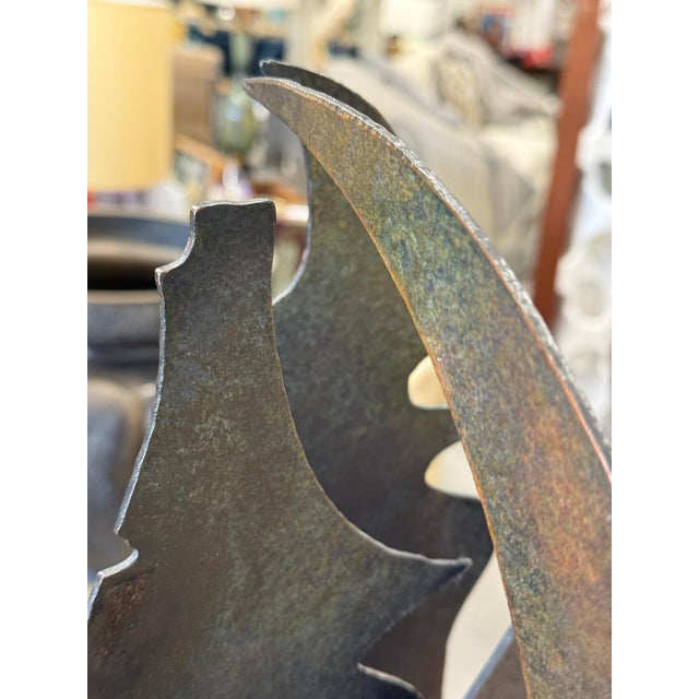Mid-Century Modern 1991 Daniel Stolpe Abstract Iron Sculpture For Sale - Image 3 of 18