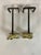 Classic Brass Vintage English Andirons With Claw Feet, Finial Shaped For Sale - Image 4 of 5