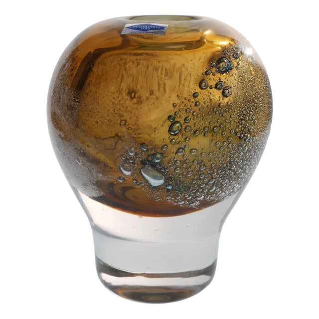 Mid-Century Scandinavian Modern Finnish Art Glass Vase by Heikki Orvola, 1974 For Sale