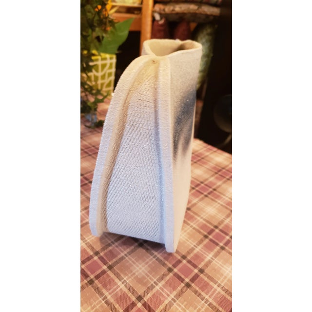 1990s Vintage Stamped Blue & White Vase For Sale - Image 5 of 8