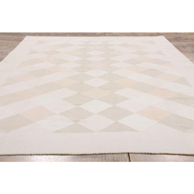 Vintage Indian Dhurrie Rug, 05'09 X 08'08 For Sale - Image 9 of 10