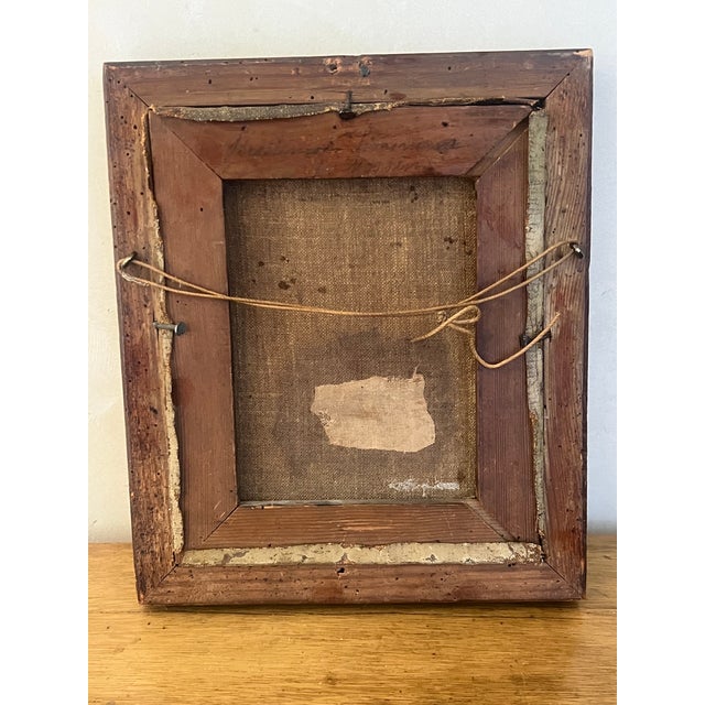 19th Century Oil Portrait Painting, Biedermeier Style, Signed, Denmark For Sale - Image 12 of 13
