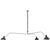 Charlton Grande Triple Arm Chandelier in Black Designer: AERIN Fixture Height: 13" Min. Custom Height: 20" O/A Height:...