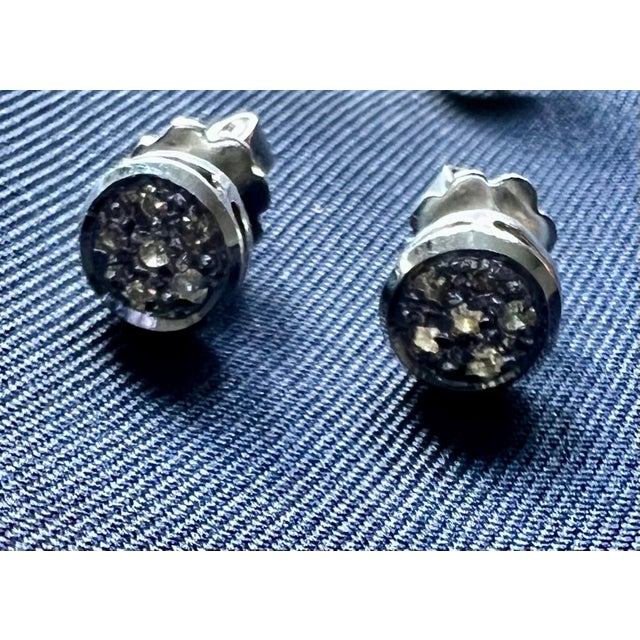White Gold 585 Stud Earrings and Bracelet, 1970, Set of 3 For Sale - Image 13 of 15