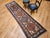 Persian Vintage Serab Runner, Hand-Knotted Wool, Geometric Medallion Pattern, Ivory & Blue, 3x11 For Sale - Image 3 of 14