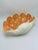 Such a pretty vintage piece! This clamshell bowl looks Italian but is not marked. White with a dark peach interior. It is...
