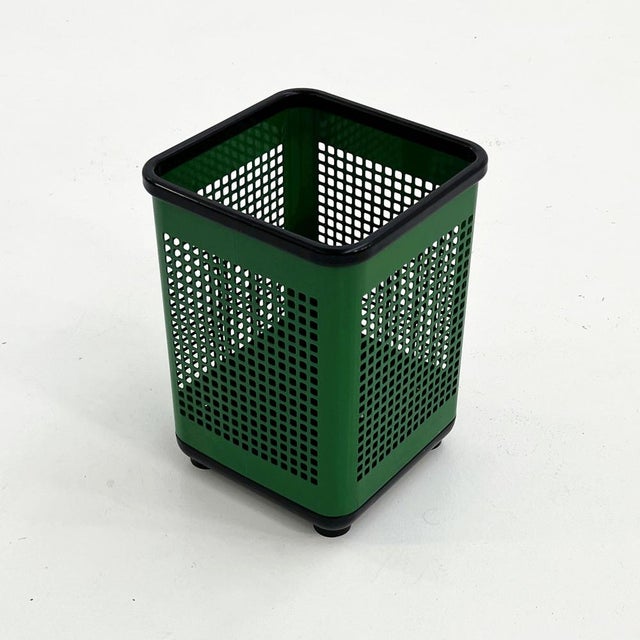 Metal Green Perforated Bin from Neolt, 1980s For Sale - Image 7 of 7