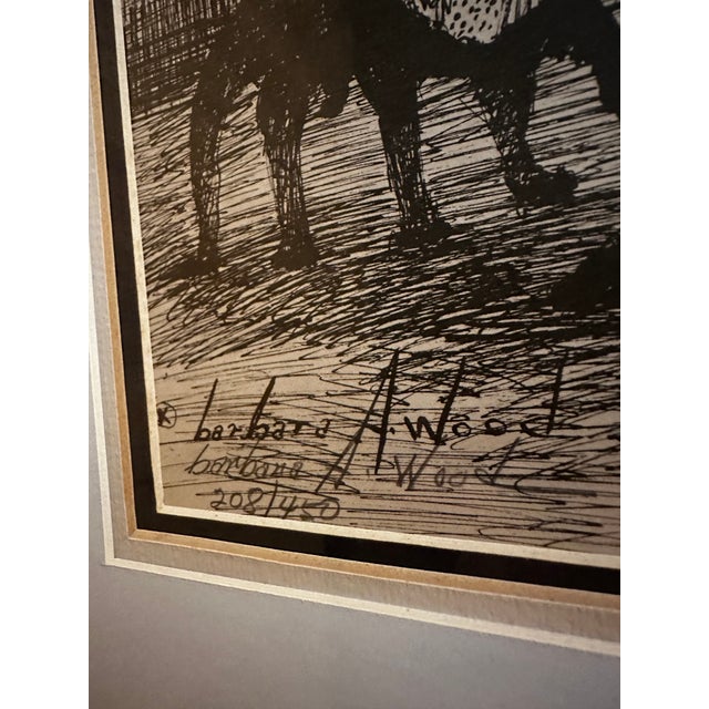 Late 20th Century "Woman in Brown" S/N Lithograph by Barbara A. Wood For Sale - Image 4 of 7
