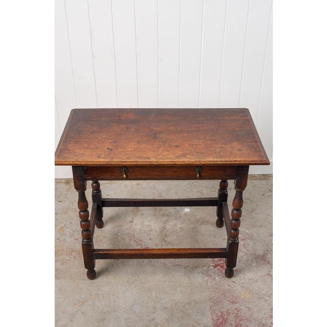 19th Century Oak Bobbin Side Table For Sale - Image 9 of 11