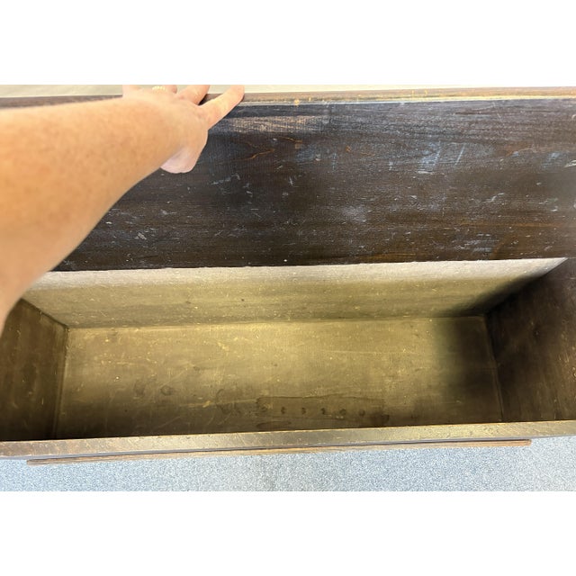 Early 20th Century Handmade Wood Blanket Chest With Hinged Lid For Sale - Image 17 of 18