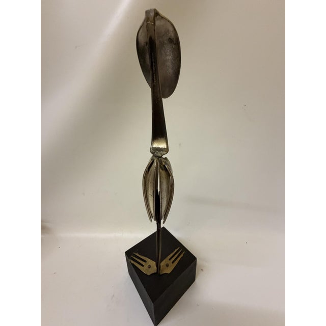 Mid-Century Modern Title: 1970s Mid-Century Modern Victor Delfín Studio Flatware Bird Sculpture - 11.5" For Sale - Image 3 of 13