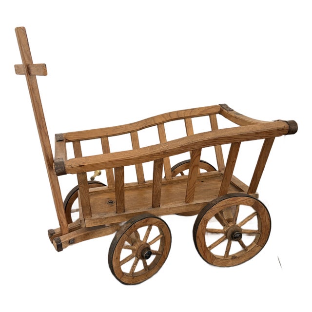 Antique Pine Wooden Cart For Sale