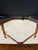 Vintage Chinoiserie Drexel Heritage Faux Bamboo Walnut Spindle Arm Chair Newly Upholstered For Sale - Image 10 of 12