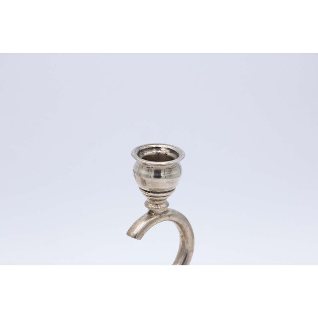 Plain Silver Candlesticks, Set of 2 For Sale - Image 3 of 4