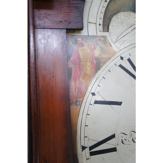 Monumental Antique 18th Century English Georgian Manchester Grandfather Clock For Sale - Image 10 of 18