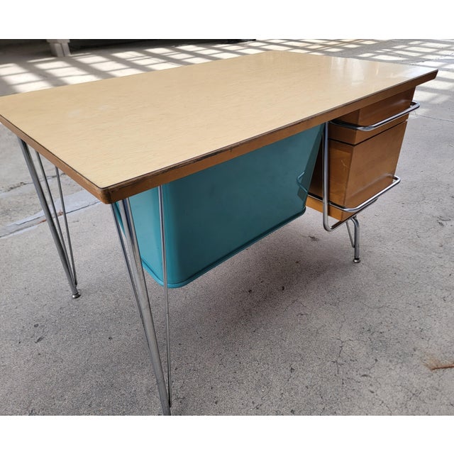 Mid-Century Modern Desk by Kem Weber for Heywood Wakefield 1950's For Sale - Image 9 of 14