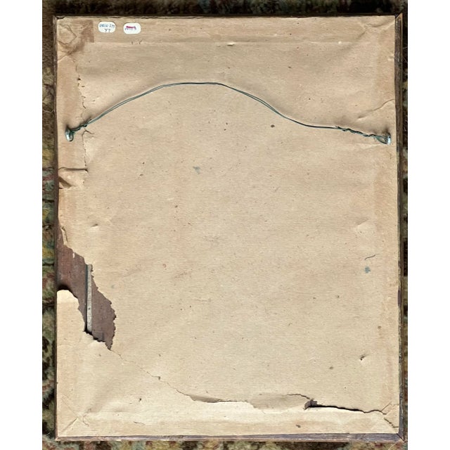 Blue Antique Made in Mexico Holy Family Christmas Nativity Framed Wall Painting For Sale - Image 8 of 8