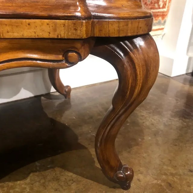 1990s Vintage Italian Three Drawer Walnut Shaped Chest/Console For Sale - Image 11 of 12
