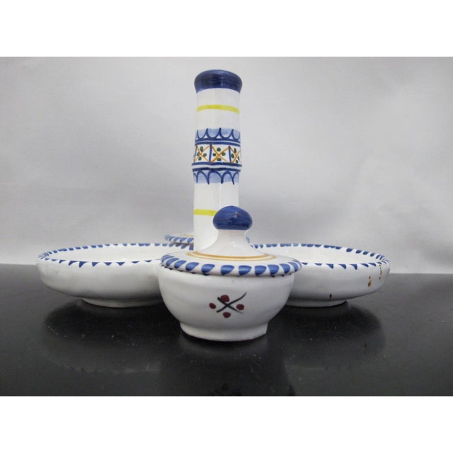 Spanish De La Cal Barreira Pottery Oil & Vinegar Cruet Condiment Serving Tray For Sale - Image 12 of 18