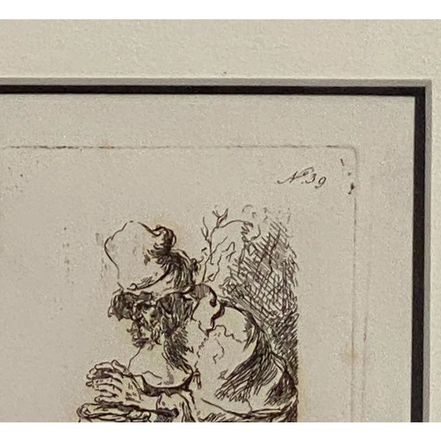 Baroque 18th Century Rembrandt Etching #39, by Francesco Novelli For Sale - Image 3 of 4