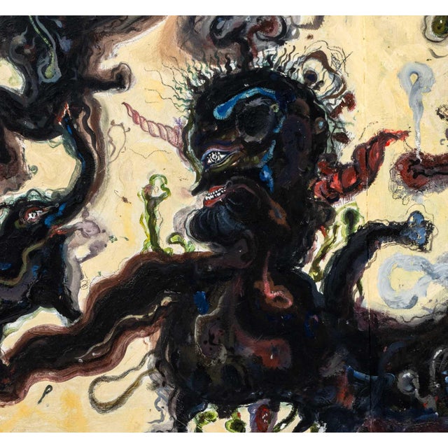 Contemporary Robert Dandarov "Gaia and Ouranos" Oil, 1989 For Sale - Image 3 of 7