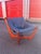Iconic Mid-Century Modern Luna sling chair designed by Norwegian designer Odd Knutsen. This sculptural lounge chair...
